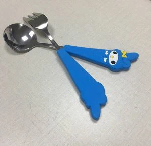 3D karikatūras trauku silikona tējas karote