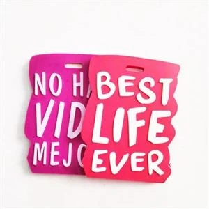 3d Pvc gumijas bagāžas tags mīksts PVC plastmasas maisiņu tagi