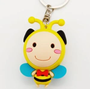 Little Wasp 3D silikona atslēgu piekariņš PVC atslēgas turētājs