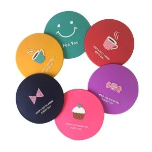 Silikona vienas puses apaļas reklāmas dāvanu ceļojuma kabatas spogulis