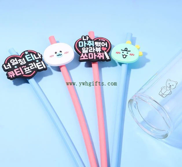 Cartoon Silicone Drinking Straw Baby Straw Food Grade Soft Straw