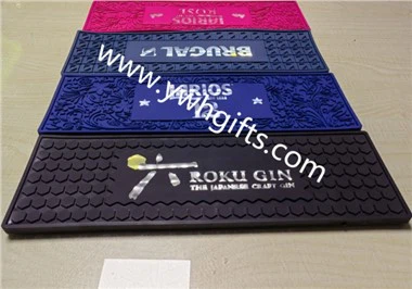 Firmas logotips PVC alus bāra paklājiņš ar LED